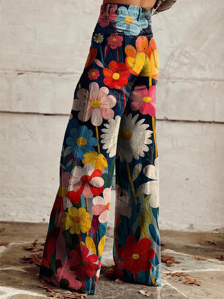 Harper | Floral Wide-Leg Trousers