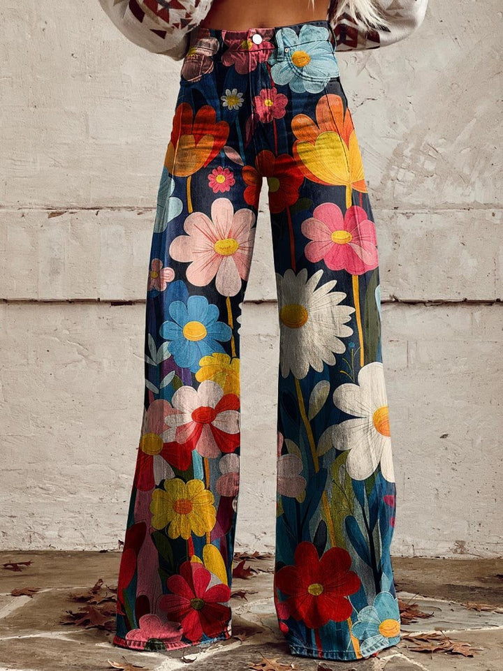 Harper | Floral Wide-Leg Trousers